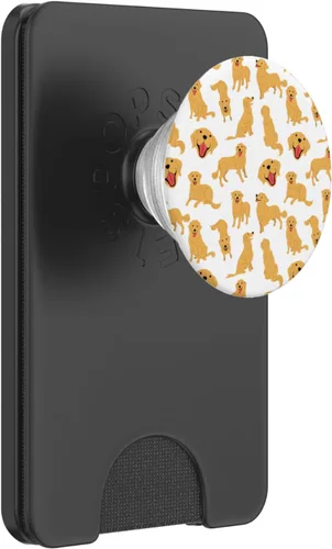 Vista 7 de Patrón de perro Golden Retriever perro amante cachorro perro dueño regalo PopSockets agarre y soporte para teléfonos y tabletas