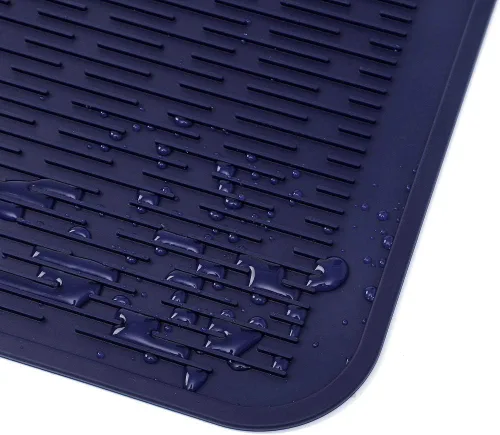 Vista 505 de MicoYang Alfombrilla de Silicona para Secar Platos de Múltiples Usos, Fácil de Limpiar, Ecológica, Alfombrilla de Silicona Resistente al Calor