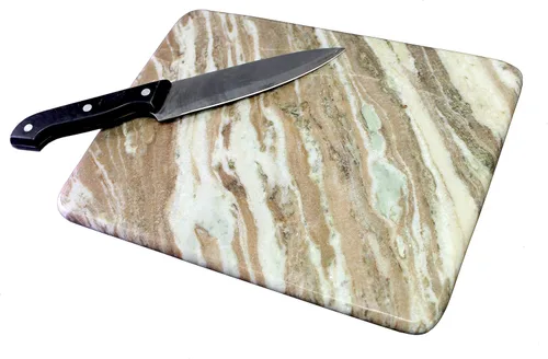 Vista 8 de KLEO Tabla de cortar de mármol Plato de queso Plato multiusos para servir (blanco) 9 "x 12