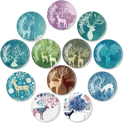 Vista 14 de 12 piezas de imanes de vidrio para nevera, adhesivo para nevera, decoración de imanes para nevera, imanes fuertes para nevera para cocina, gabinete