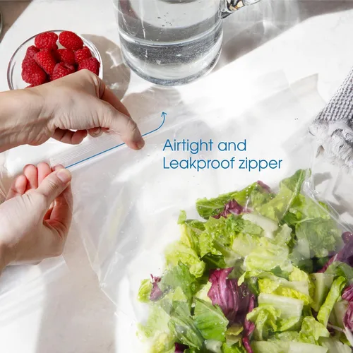 Vista 3 de Spartan Industrial - 2" X 3" (1000 unidades) 2 mil, bolsas de plástico con cierre transparente reutilizables con cierre de seguridad resellable