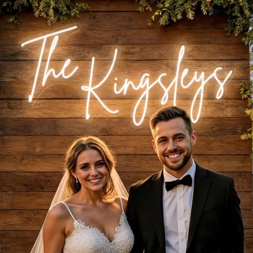 Vista 9 de Letrero de neón personalizado, letreros de neón personalizables para decoración de pared, letrero de neón personalizado para dormitorio, boda