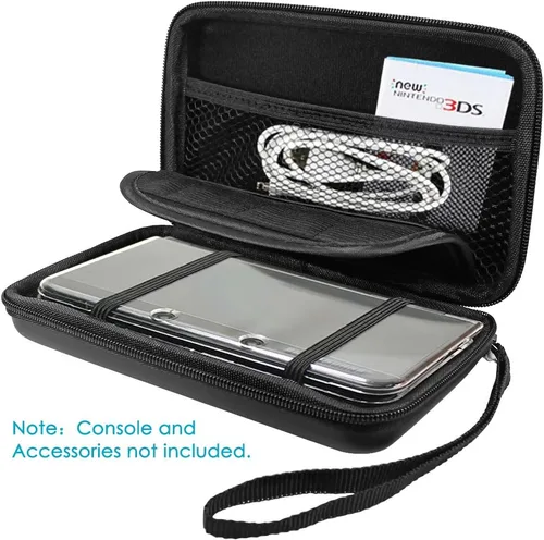 Vista 3 de AFUNTA - Funda protectora compatible con 3DS XL y protectores de pantalla, 2 piezas de vidrio templado para pantalla superior y película de PET