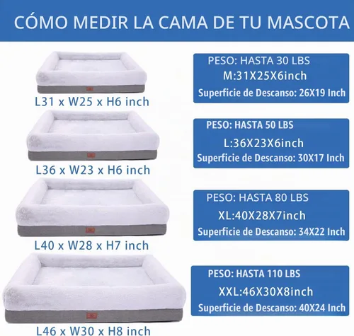 Vista 6 de WINDRACING Camas ortopédicas para perros pequeños, sofá cama impermeable de espuma de huevo para perros con lados de refuerzo en L, cama lavable