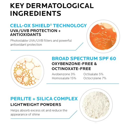 Vista 5 de La Roche-Posay Anthelios Clear Skin Protector solar de toque seco SPF 60, protector solar libre de aceite para la cara, absorbente de aceite, amplio
