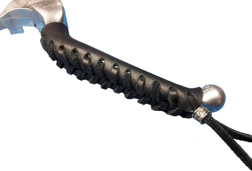 Vista 3 de MCD - Fundas de palanca de motocicleta de cuero negro resistente para motocicletas HD, sin flecos