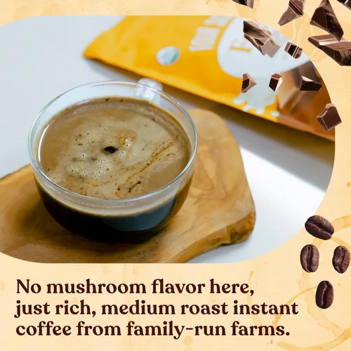 Vista 4 de Four Sigmatic Café con leche de hongos Mocha Focus Latte instantáneo orgánico a base de plantas con hongo de melena de león para concentración