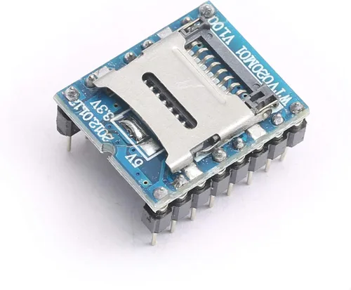 DEVMO Reproductor de audio U-Disk TF Tarjeta Micro SD Módulo de voz MP3 Sonido WTV020-SD Compatible con Ar-duino PIC 2560 UNO R3