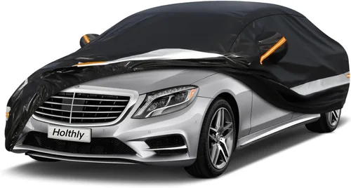 Vista 31 de Funda para Automóvil de 10 Capas Impermeable para Todo Clima para Coupé Hatchback, 100% Impermeable Fundas para Automóvil de Exterior Ajuste