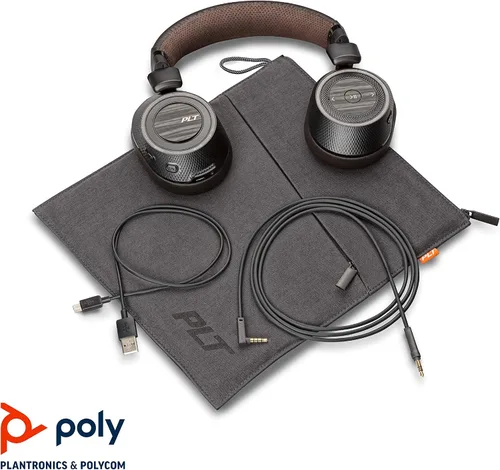 Vista 7 de Poly (Plantronics + Polycom) Plantronics BackBeat PRO 2 - Auriculares inalámbricos con cancelación de ruido, color negro tostado, negro y bronceado