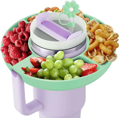 Vista 11 de Cuenco para aperitivos Stanley Cup de 30 onzas con asa, perfectamente compatible con el vaso Stanley Quencher H2.0 de 30 onzas con asa, bandeja