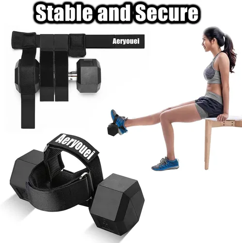 Vista 6 de Dumbbell Foot Attachment, Tibialis Trainer, Adjustable Ankle Weights, Leg Workouts at Home for Hip Flexors,Ankle Straps for Weight Lifting,Shin