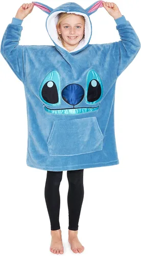 Vista 11 de Disney Manta con Capucha de Stitch para Niños Manta Vestible Acogedora de Forro Polar Regalos de Stitch