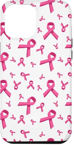 Vista 26 de Funda de soporte para iPhone 17 de mujeres de concientización sobre el cáncer de mama con patrón de cinta rosa
