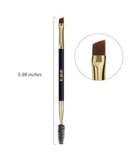 Vista 2 de Brocha para cejas Duo de aura. Pinceles de maquillaje de ojos. Brocha para cejas. Brocha para cejas.