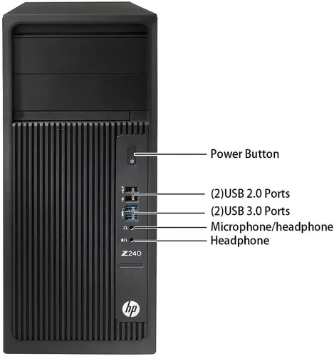 Vista 6 de HP Tower Computers - Estación de trabajo para PC Z240, i5, 16 GB de RAM, SSD de 1 TB + disco duro de 2 TB, AX210 WiFi integrado 6E, Windows 10