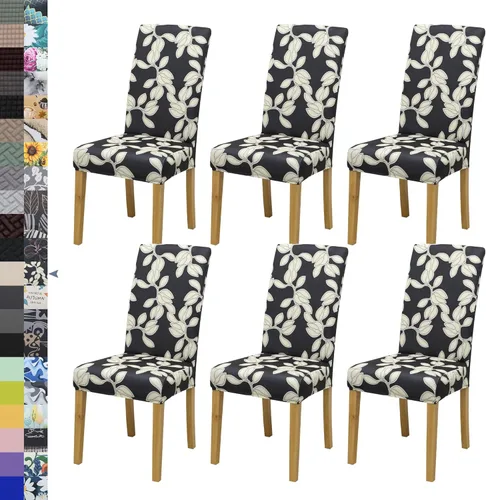 Vista 120 de BIETYONE - Fundas para sillas de comedor, juego de 2 fundas para sillas de comedor o cocina, lavables, protectoras, para sillas Parsons