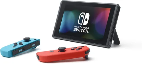 Vista 4 de Nintendo Switch with Neon Blue and Neon Red JoyCon