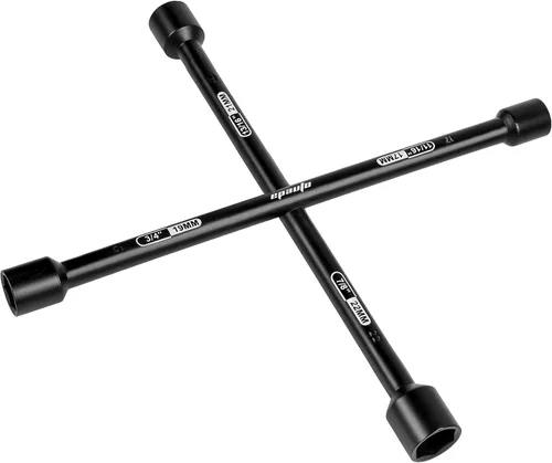 EPAuto, llave de tubo universal de alta resistencia de 14 pulgadas, cruzada, de 4 vías, negra