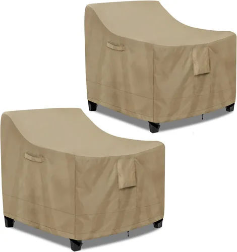Vista 13 de PureFit Fundas para sillas de exterior, impermeables, para muebles de patio, muebles de exterior, con ventilación de aire y asas acolchadas, se