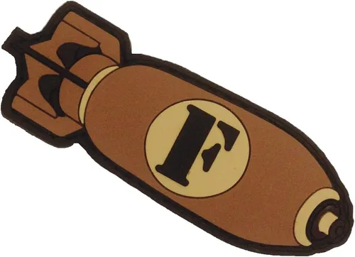 Parche de PVC "F-Bomb" con respaldo de gancho (desierto)