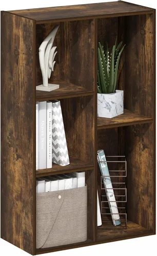 Vista 76 de Furinno - Estantería con 1 gabinete con puerta serie Luder, color blanco