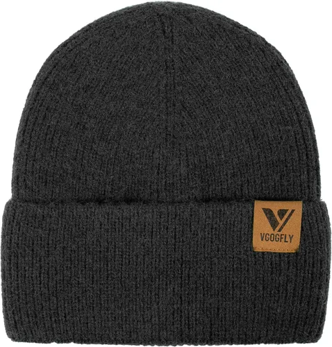 Vista 2 de Vgogfly Gorro de invierno para hombre, gorro de punto holgado con forro cálido para hombre, gorro de invierno con rayas para mujer Negro