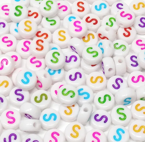 Vista 13 de 300PCS Letter Beads 4X7mm Acrylic Alphabet Beads Vowel Letter A Beads for Jewelry Making DIY Bracelets Necklaces Key Chains (A-300PCS)