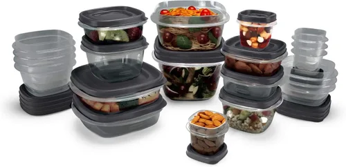 Vista 9 de Rubbermaid EasyFindLids Contenedores de almacenamiento de alimentos en Azul Insignia de Edición Especial, 42 piezas