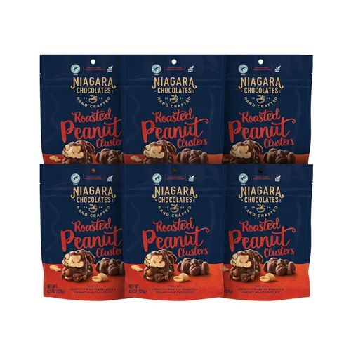 Vista 18 de Niagara Chocolates Tazas de mantequilla de maní de chocolate con leche, paquete de 4 bolsas de pie (4.5 onzas), sin OMG, chocolate premium, hechas a
