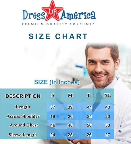 Vista 7 de Dress Up America Lab Coat - 34 Length Doctor's Lab Coat for Men and Women, Lightweight Quality