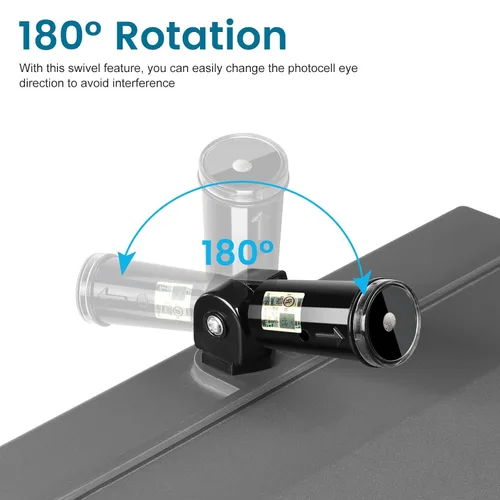 Vista 4 de Sensor de Fotocélula para Exteriores, Control de Iluminación de Conducción Montaje Giratorio de Atardecer a Amanecer, Interruptor de Sensor