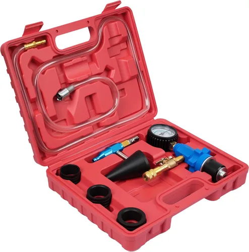 Vista 6 de Kit de Herramientas de Recarga de Refrigerante del Radiador con Purga al Vacío del Sistema de Refrigeración, Conjunto de Llenado de Cambio