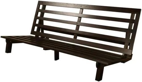 Vista 3 de Kodiak Furniture Carson - Marco de futón de madera tradicional de tamaño completo de 75 pulgadas, construcción de pino macizo, requiere montaje