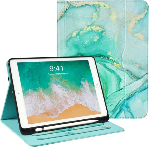 Vista 16 de Zonefoker Fundas para iPad de 6ª generación 2018/2017, iPad Air 2 2014, iPad Air 2013, iPad Pro 9.7 pulgadas 2016 con soporte para lápices, funda