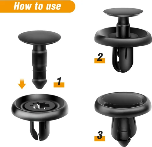 Vista 4 de GOOACC GRC-32 100 Pcs 100pcs Type Retainer for Lexus Toyota Body, Splash Shield Clips 90467-07201 Replacement, Quality Nylon Push Rivets with Bonus