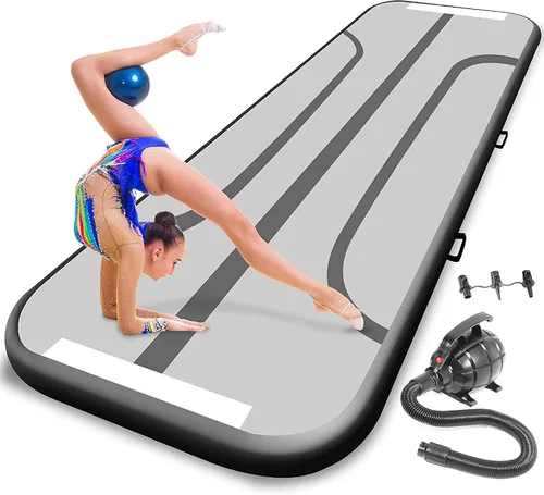 Vista 8 de SereneLife Gymnastics Inflatable Air Tumbling Floor Mat Floating Water Mat 10FT, 4in Thickness for Outdoor/Home Indoor Use Tumbling, Training
