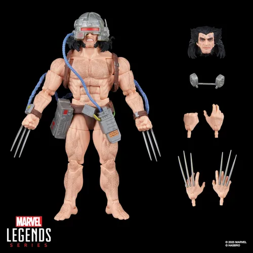 Vista 2 de Marvel Legends Series Wolverine (Arma X), Figura de acción coleccionable de escala 6.0 pulgadas, inspirada en los cómics retro de X-Men con tarjeta