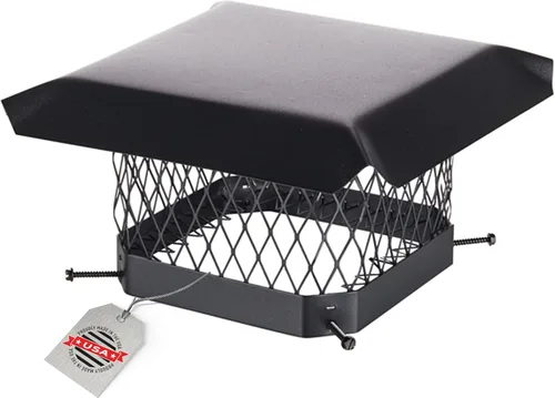 Vista 9 de HY-GUARD HGSS99 - Cubierta de chimenea de acero inoxidable con perno de combustión, tamaño de malla 3/4 pulgadas, se adapta al exterior de baldosas