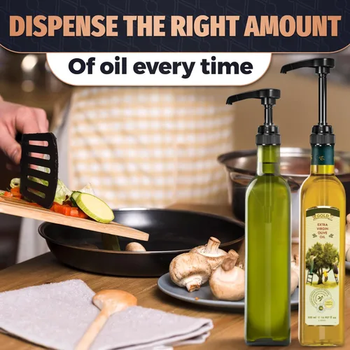 Vista 8 de Juego de 4 bombas de jarabe de botella ajustables con cerradura estilo laboratorio de 12.4 pulgadas de largo, entrega precisa de líquidos, a prueba