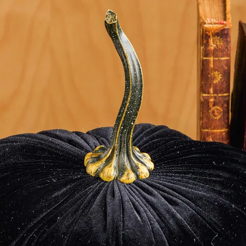 Vista 3 de Your Heart's Content Calabaza de terciopelo de 9 pulgadas, decoración de otoño hecha a mano, centro de mesa de boda de otoño, decoración rústica