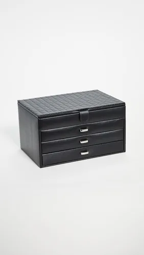 Vista 2 de Bey-Berk Joyero de cuero de 4 niveles, negro, talla única