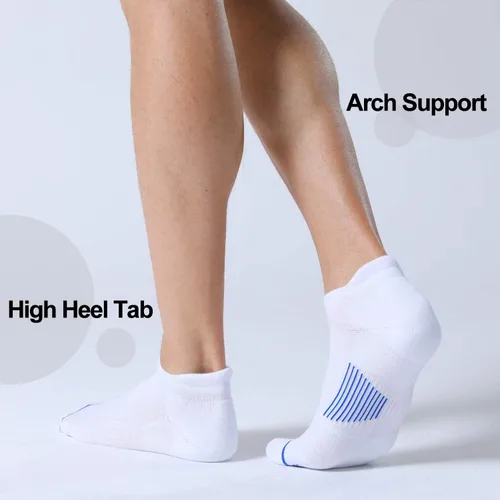 Vista 5 de FITRELL Men's 6 Pack Ankle Running Socks Low Cut Cushioned Athletic Sports Socks 7-99-1212-15