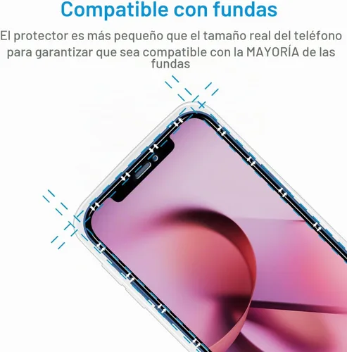 Vista 5 de (2 unidades) Protector de pantalla de privacidad para iPhone 12 Mini de 5.4 pulgadas, vidrio templado antiespía, antiarañazos, sin burbujas Negro