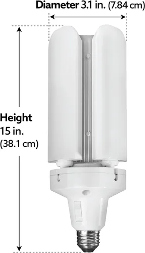 Vista 3 de Feit Electric Panel de luz LED con sensor de movimiento, equivalente a 300 W, panel ajustable de 90°, base estándar E26, CRI 80, 4000 lúmenes