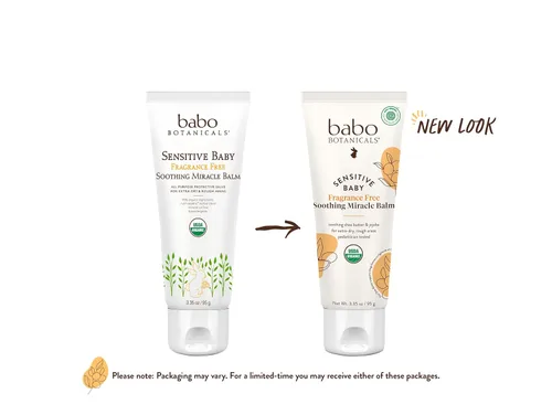 Vista 2 de Babo Botanicals Sensitive Baby - Bálsamo milagroso calmante sin fragancia USDA Organic - Salve multiusos con aceite de oliva y manteca de karité