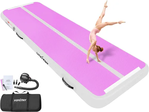 Vista 14 de VOFiTNY Colchoneta de gimnasia multiusos de 6.6/10/13/16/20 pies, resistente e inflable, para el hogar y el gimnasio