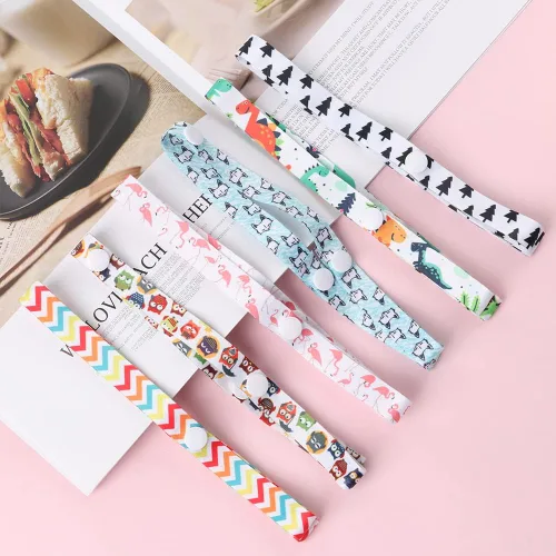 Vista 6 de Paquete de 3 portavasos, correa de sujeción para correa de juguete antilanzamiento, correa de seguridad para cochecito de bebé, silla alta