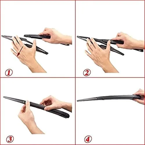 Vista 6 de Rear Wiper Arm Blade kit Replacement, for Opel Zafira B MK2 2005-2014 14" Rear Wiper Blade Wiper Arm