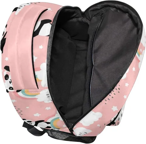 Vista 48 de ATTX Linda mochila con diseño de panda para niños y niñas, Panda-h, Ciclismo